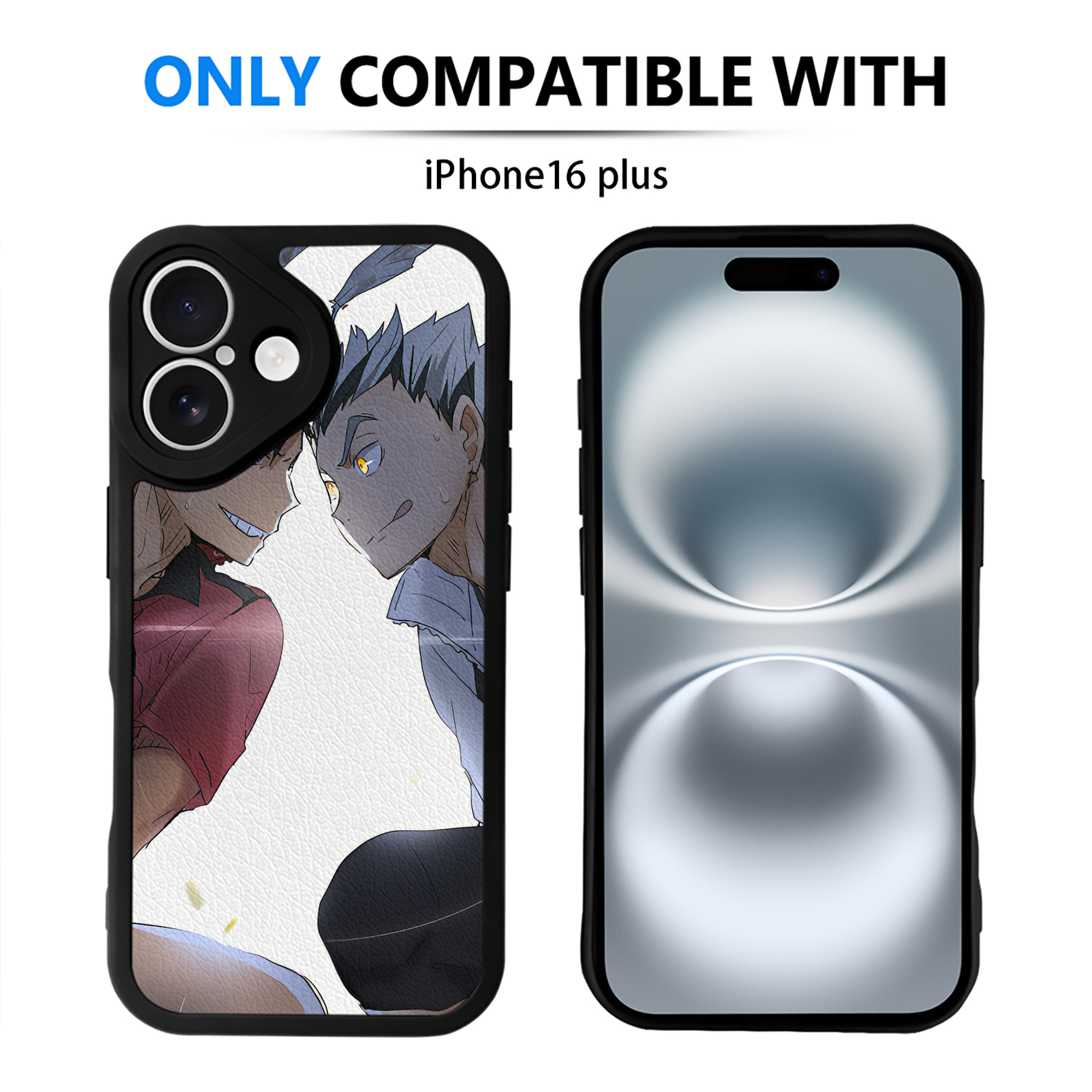 （画像用） ハイキュー!! Haikyu!! 【iPhone 16シリーズ対応】シリコンスマホケース（レザー調） 材質：シリコン